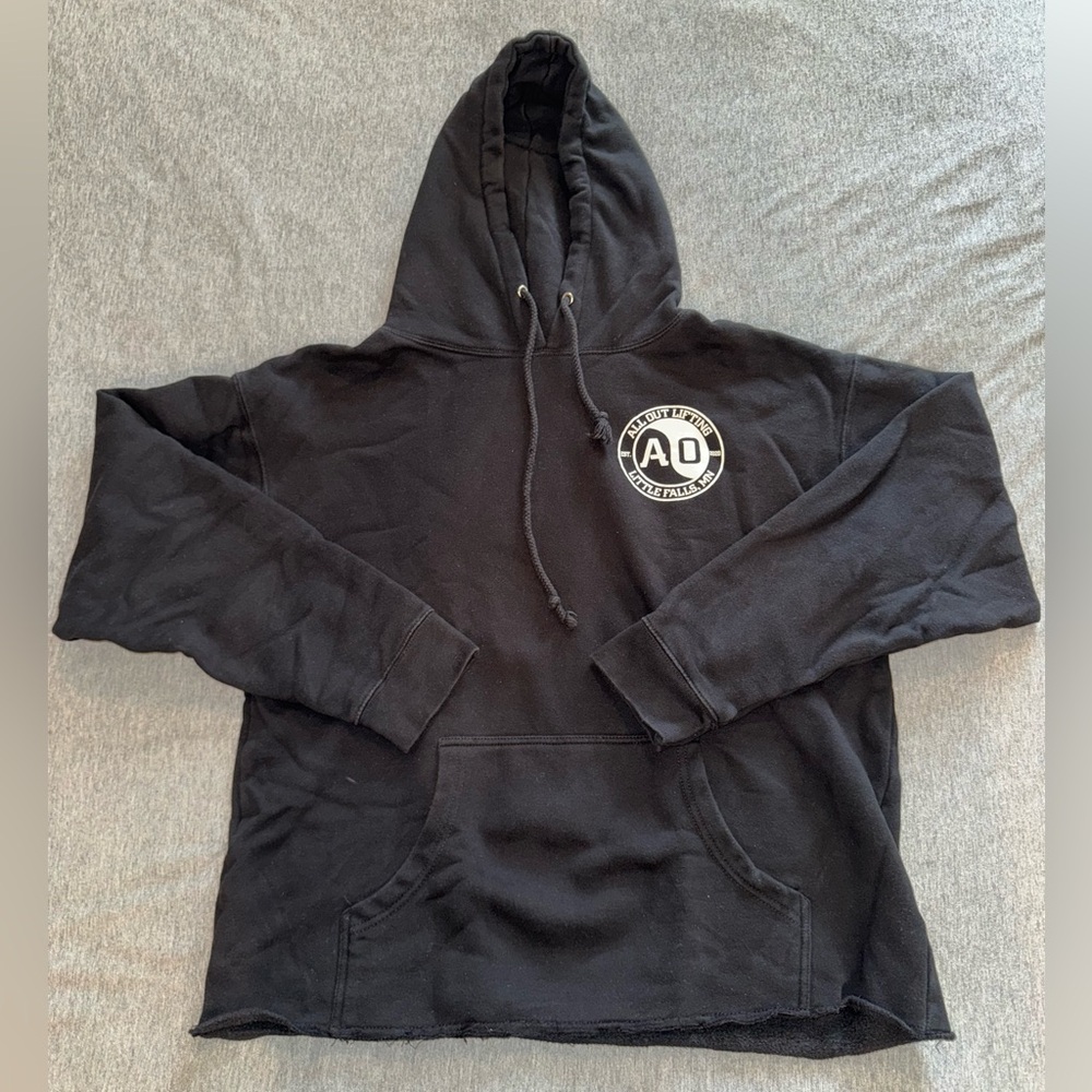 All Out Lifting Black Cropped Hoodie